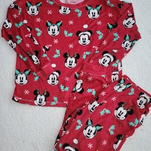 Womens Disney Mickey Mouse Pajama Set Sz M